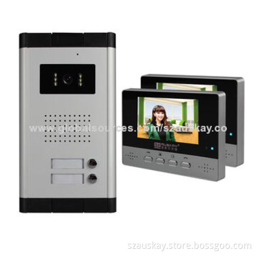 Video Doorphone with IR Night Vision, Outdoor Camera and 4.3-inch TFT Indoor Monitor
